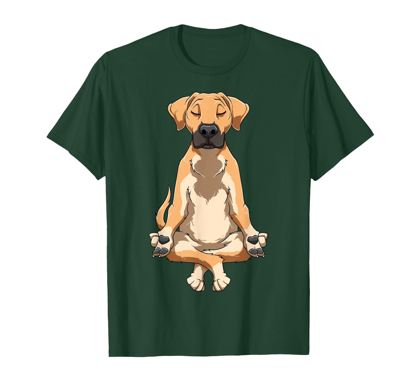 Black Mouth Cur Dog Yoga Funny Meditating Cur Dog Yoga T-Shirt