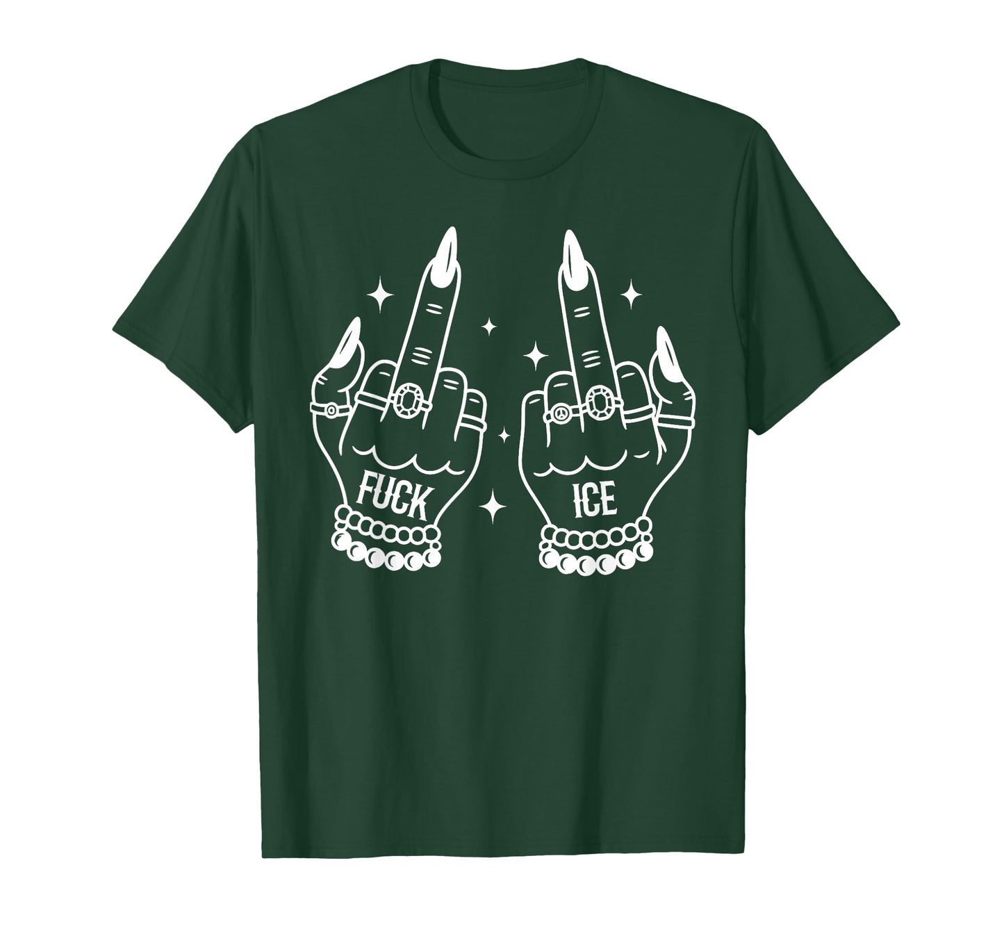 Fuck ICe Skeleton Hand T-Shirt
