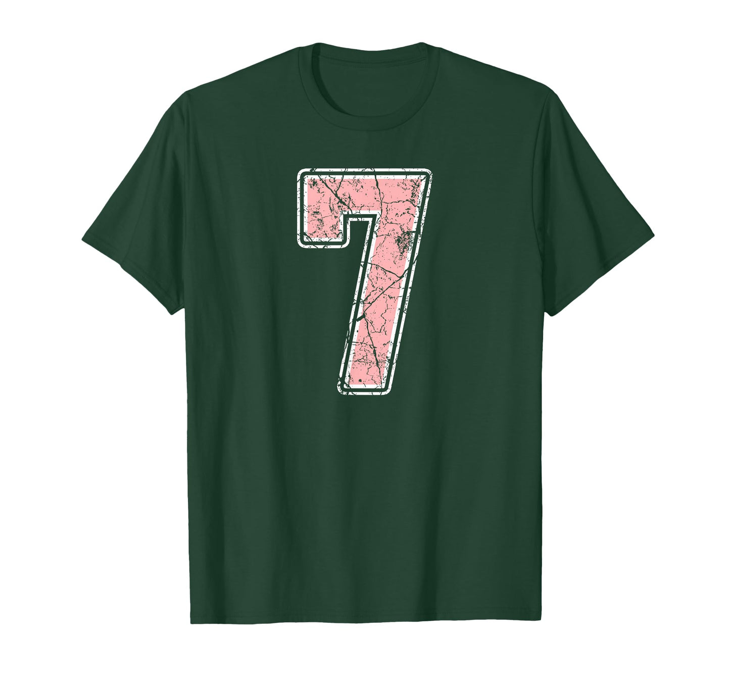 Pink and White Number 7 Jersey Player Uniform #7 Fan T-Shirt
