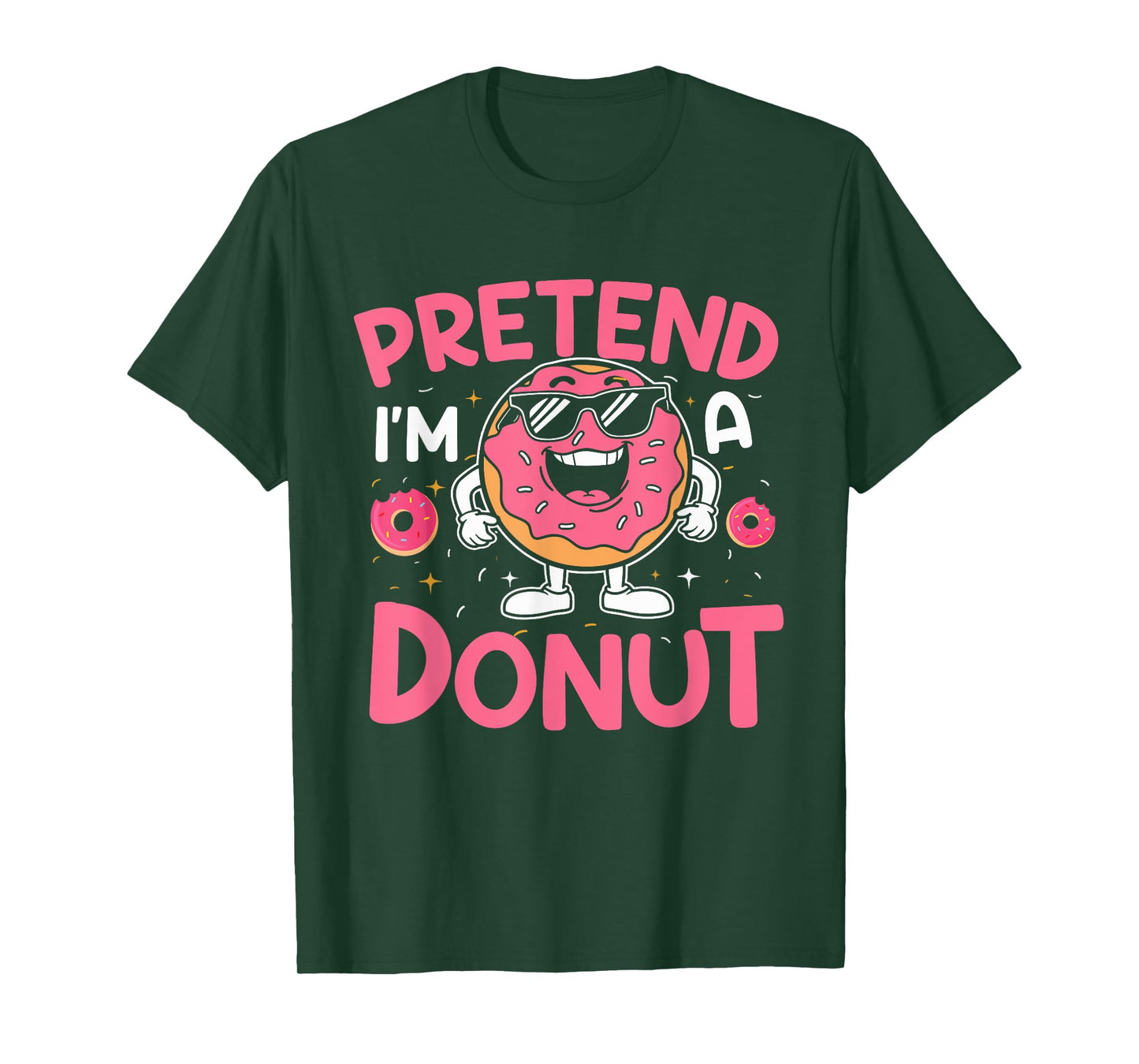 Pretend I'm A Donut Funny Lazy Halloween Matching Costume T-Shirt
