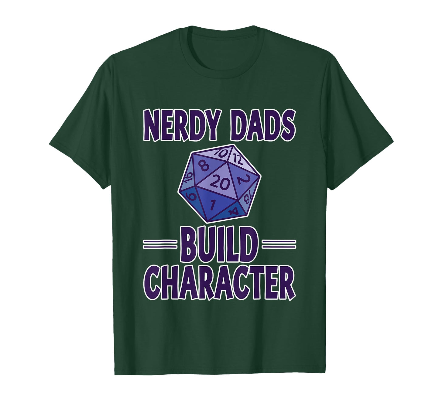 Nerdy Dads Build Character Gamer Parenting Fun T-Shirt