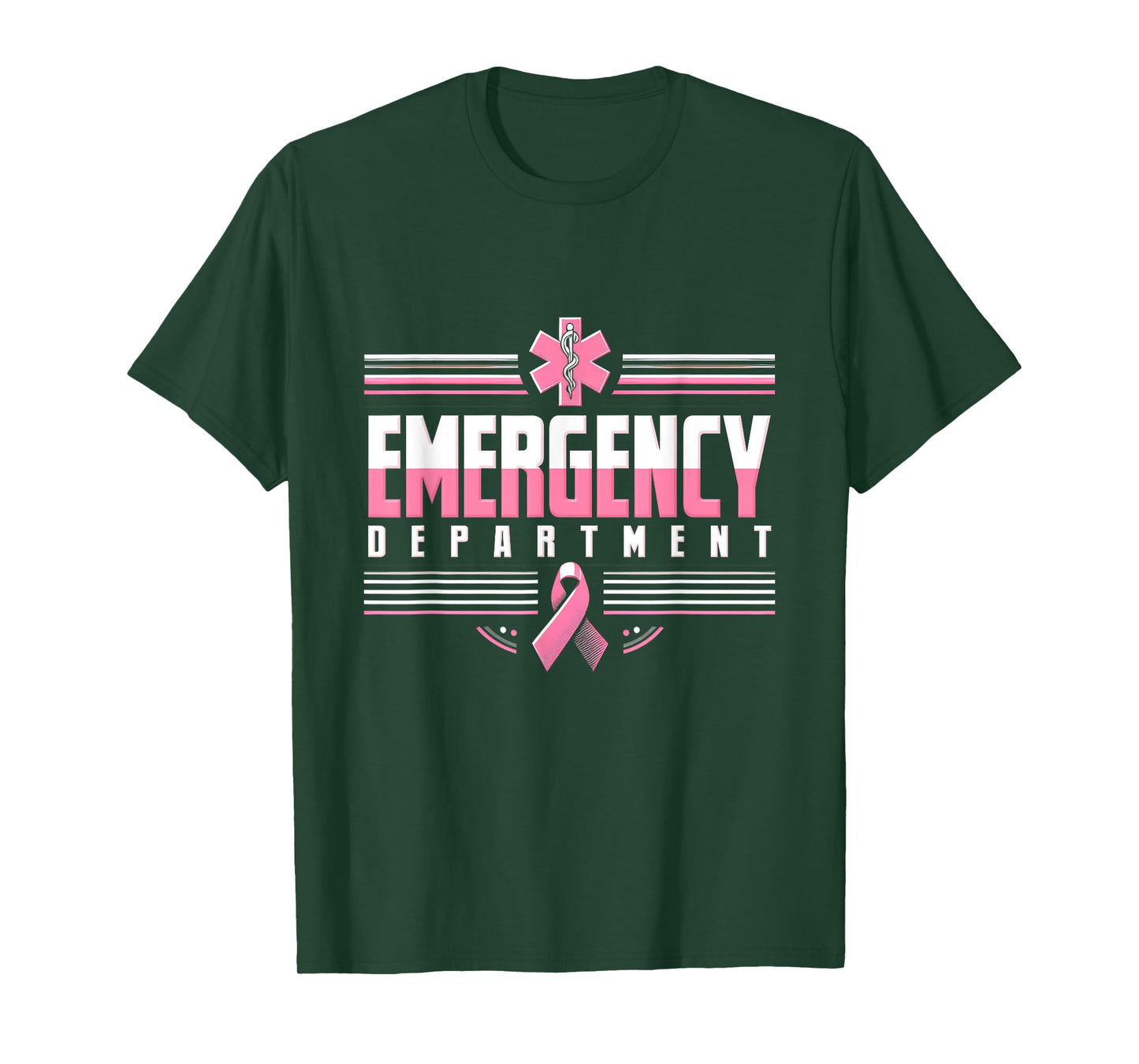 Emergency Department Emergency Room Nurse Breast Cancer T-Shirt