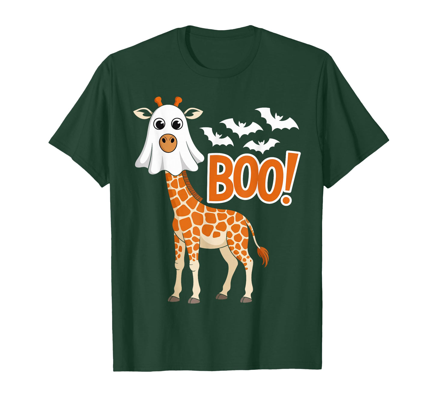 Boo Giraffe Costume Funny Animal Lovers Halloween T-Shirt