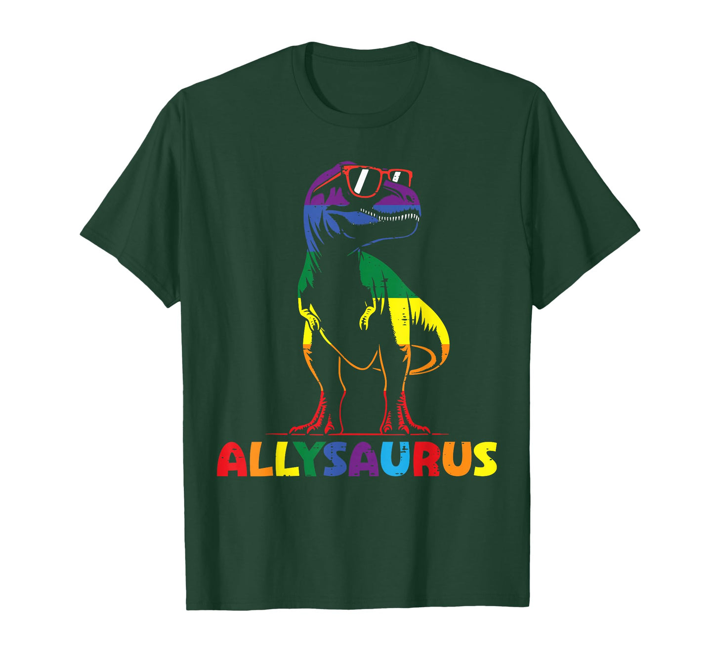 Gay Pride Month Allysaurus Dino Trex LGBTQ Ally Boys Kids T-Shirt