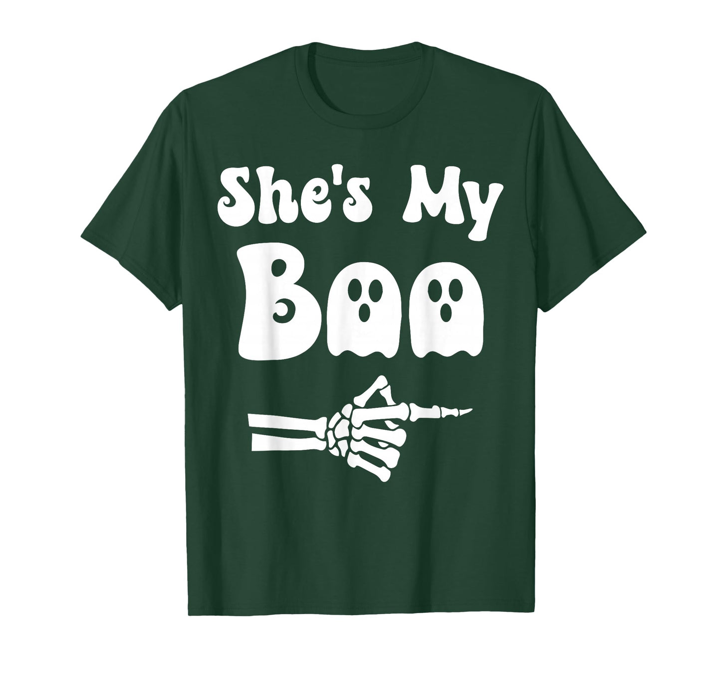He's My Boo Matching Couple Halloween Couples She's My Boo T-Shirt
