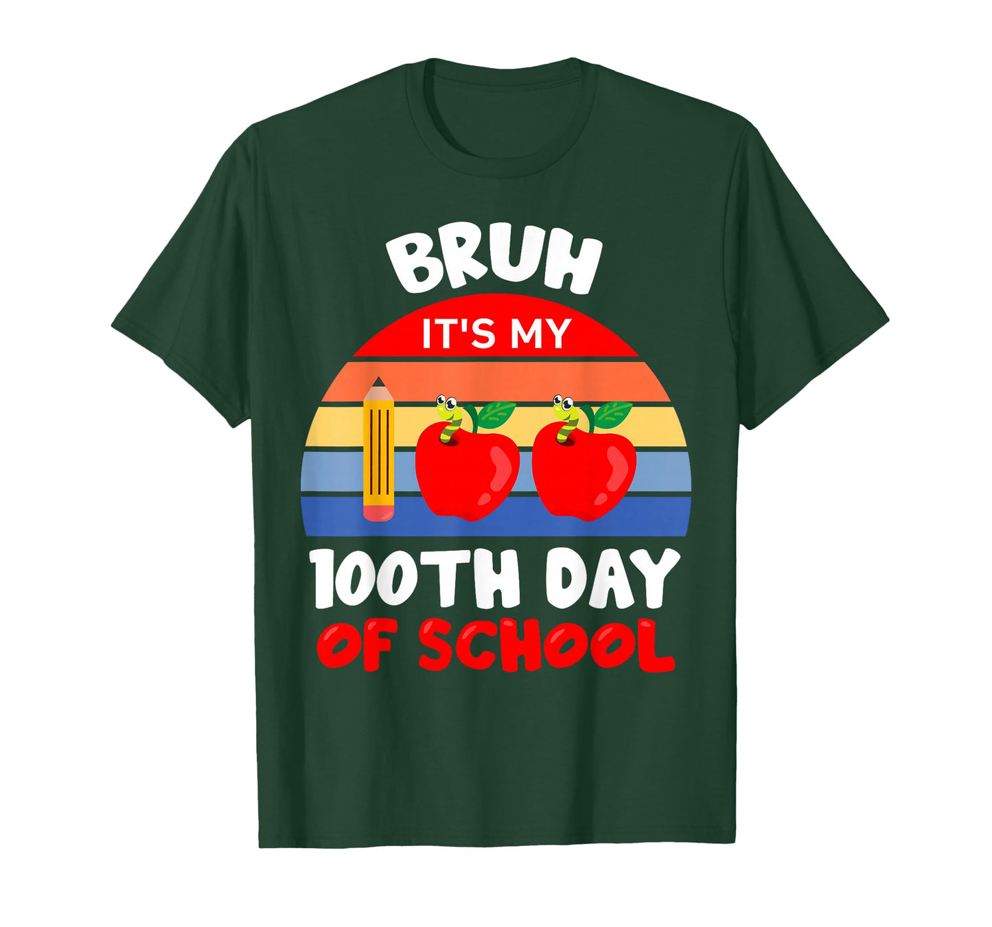 Bruh It's My 100th Day of School Happy 100 Days Smarter Kids T-Shirt