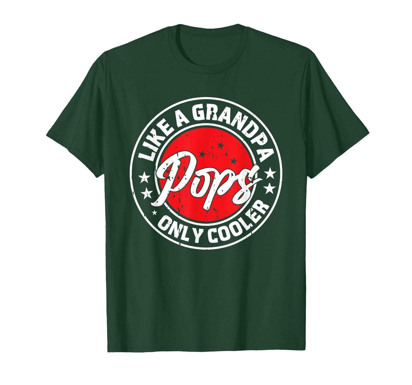Pops Like A Grandpa Only Cooler Retro Men Father's Day T-Shirt