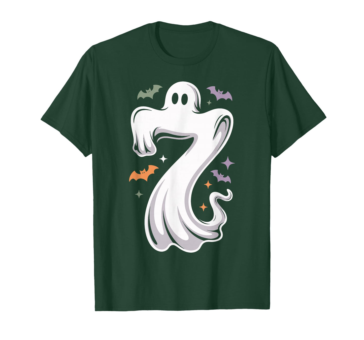 Funny 7 Ghost Meme Halloween Costume Matching Design T-Shirt
