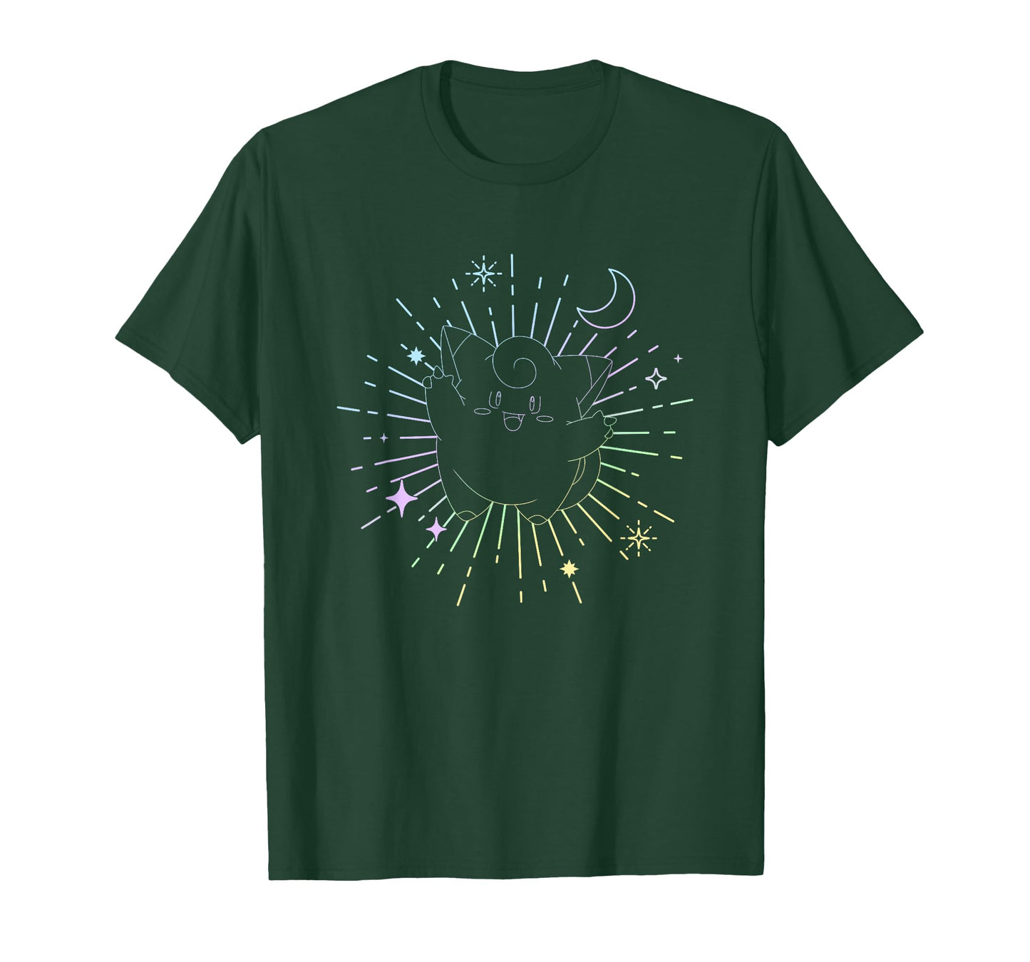 Pokémon Clefairy Metronome Outline Retro Stars T-Shirt