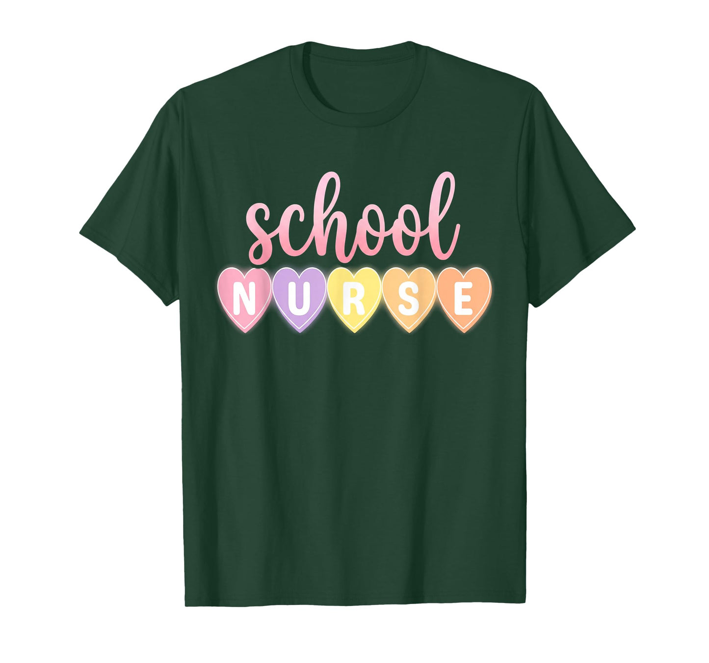 Hearts School Nurse Medical Assistant Valentines Day Nurses T-Shirt