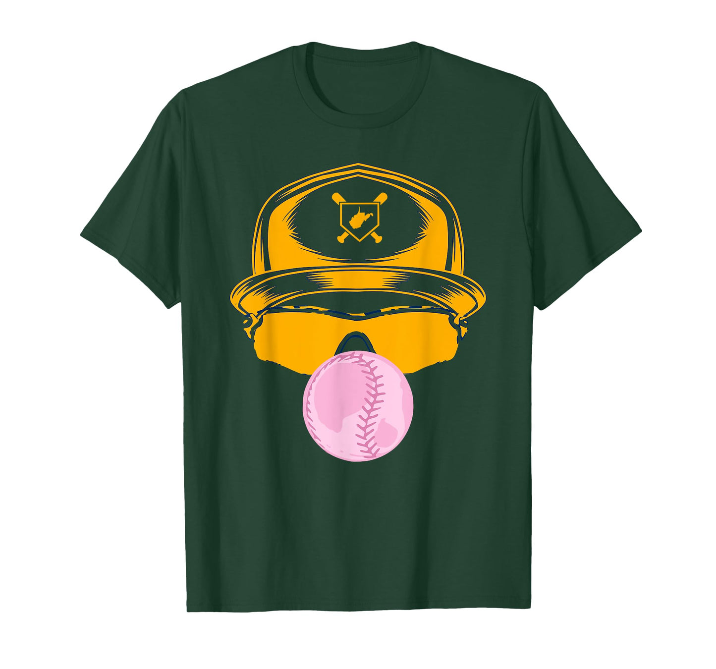 WV Baseball Player State of West Virginia Ball Team Fan Gear T-Shirt