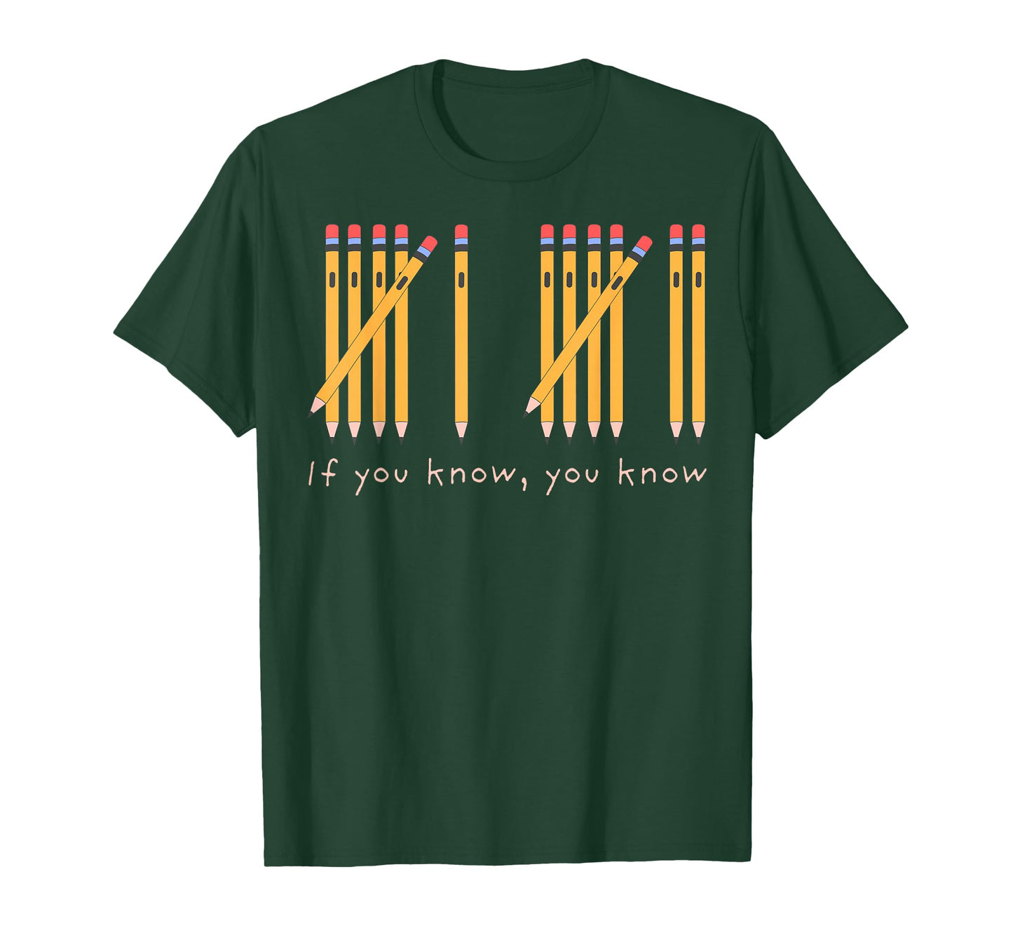 67 If You Know You Know Tally Marks Pencils Six Seven Meme T-Shirt