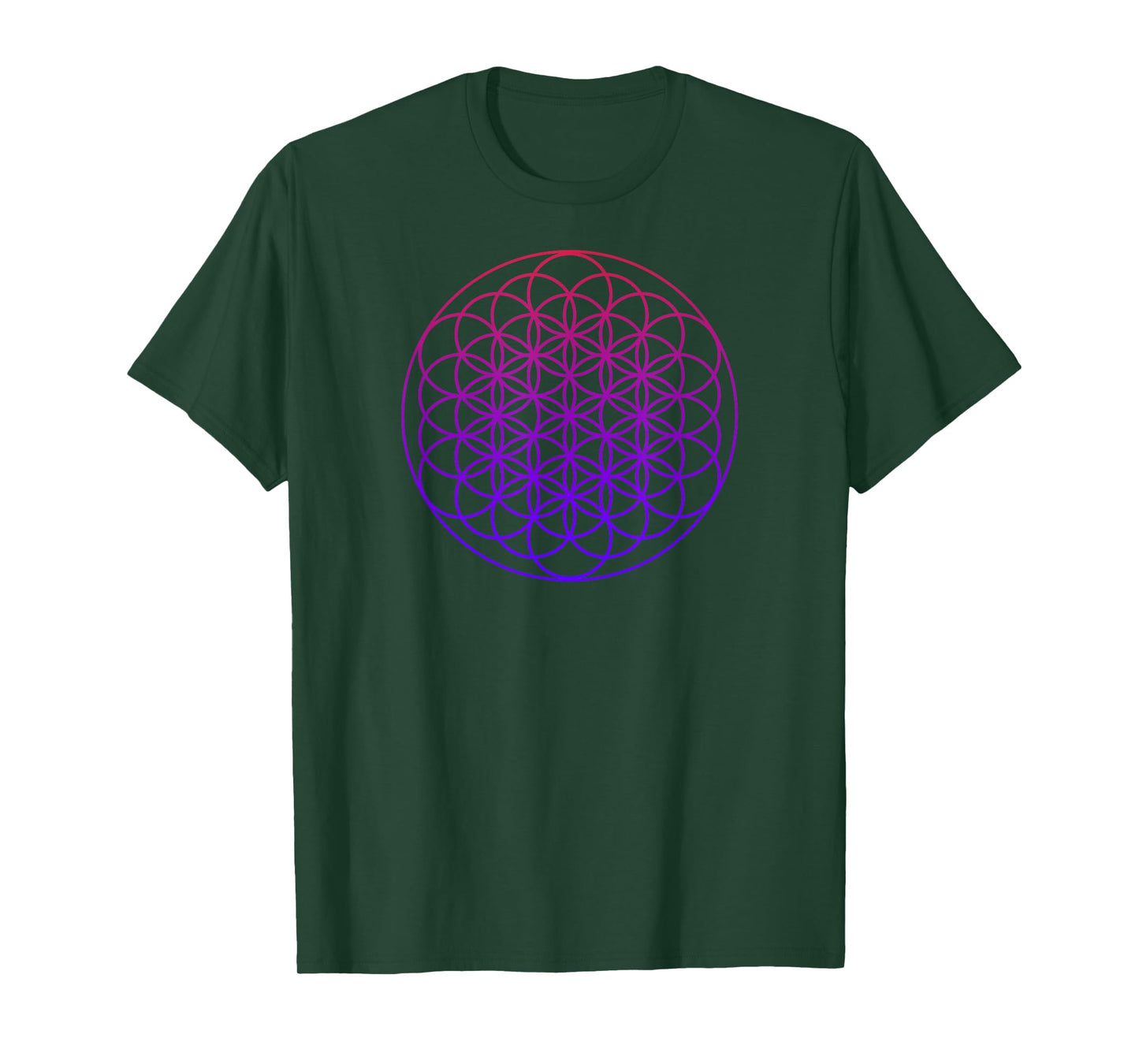 Cool Sacred Geometry Geometric Repeating Circles Trippy Yoga T-Shirt