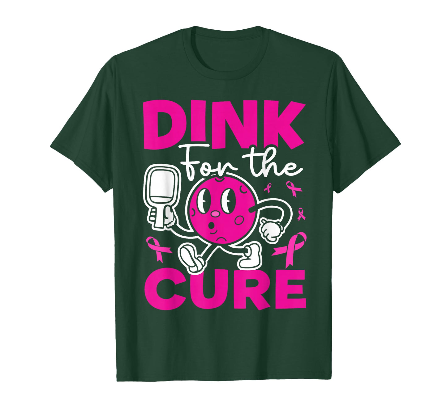 Pickleball Breast Cancer Awareness Pink Dink for The Cure T-Shirt