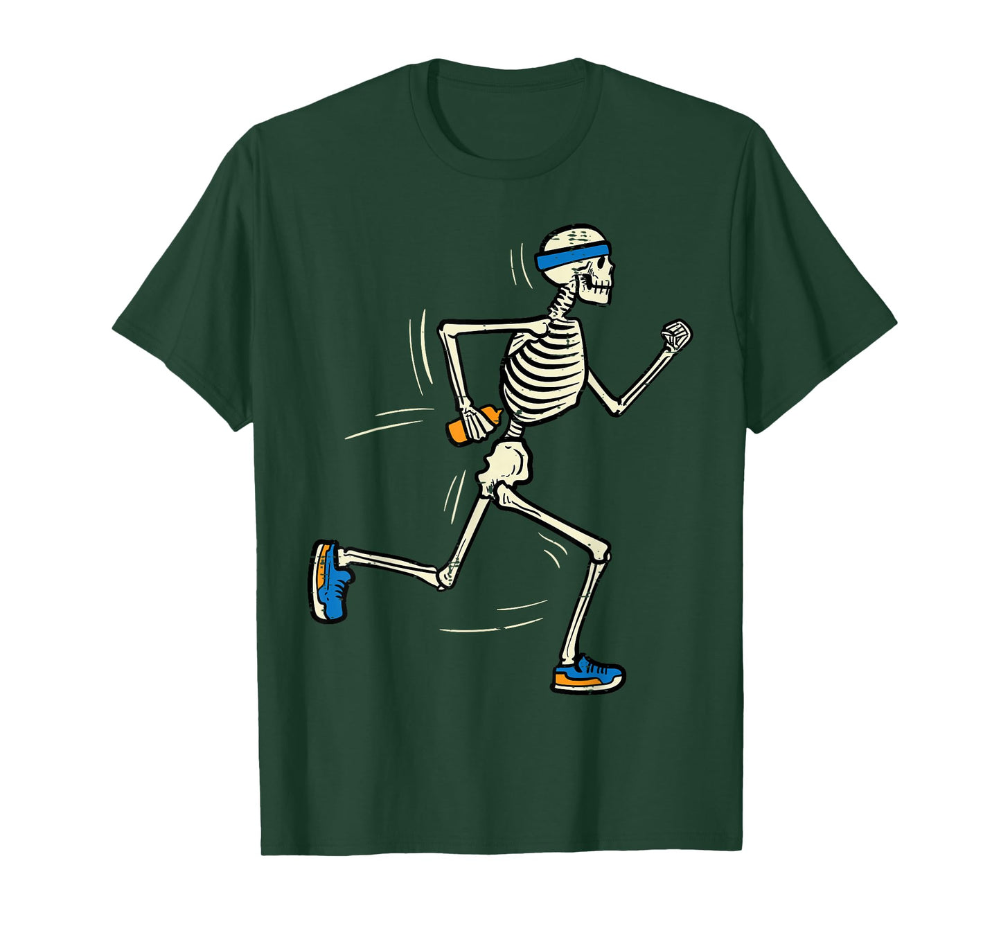 Halloween Skeleton Running Marathon Costume Men Women Kids T-Shirt