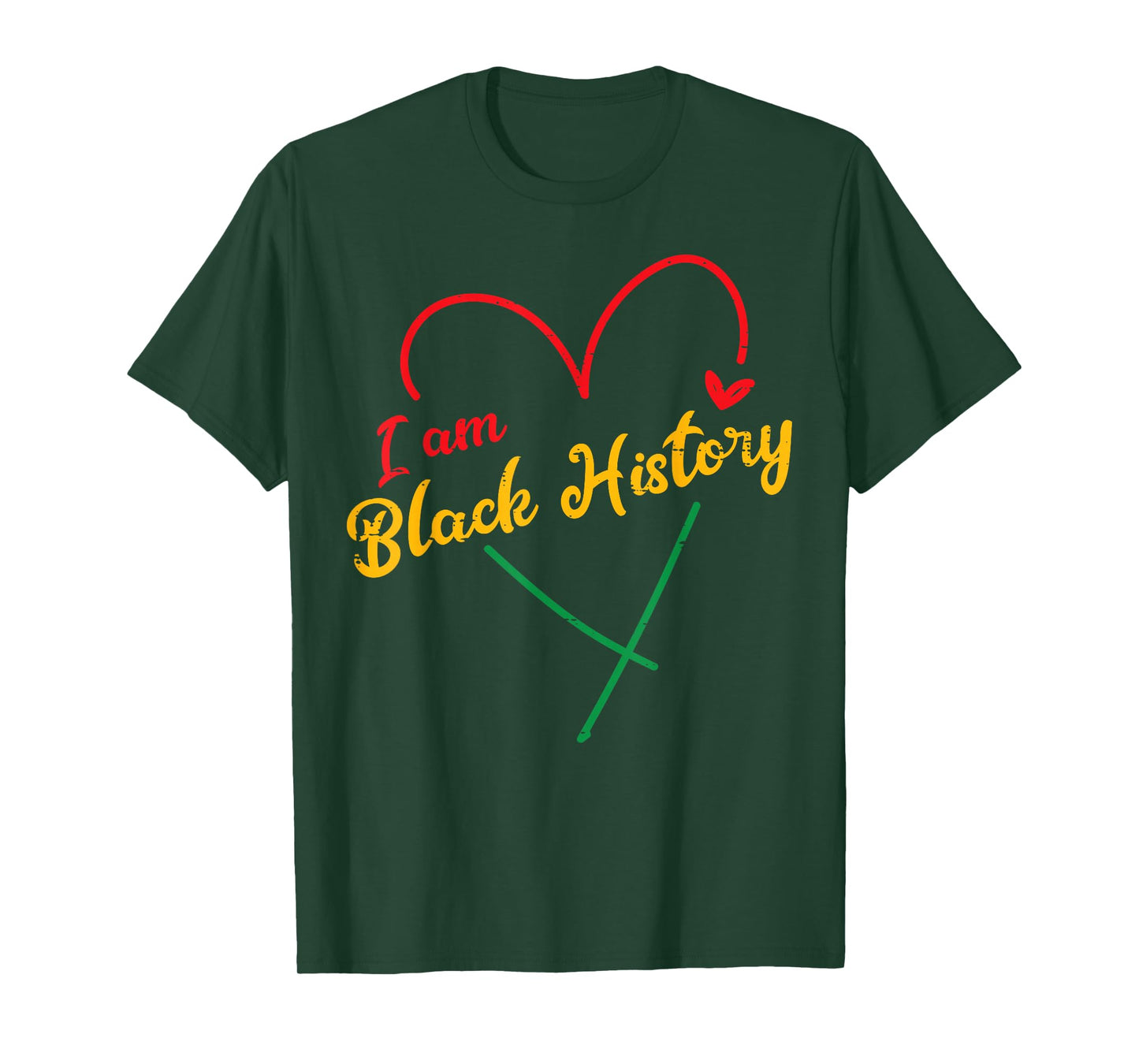 I Am Black History Heart Love African American Women Men Kid T-Shirt