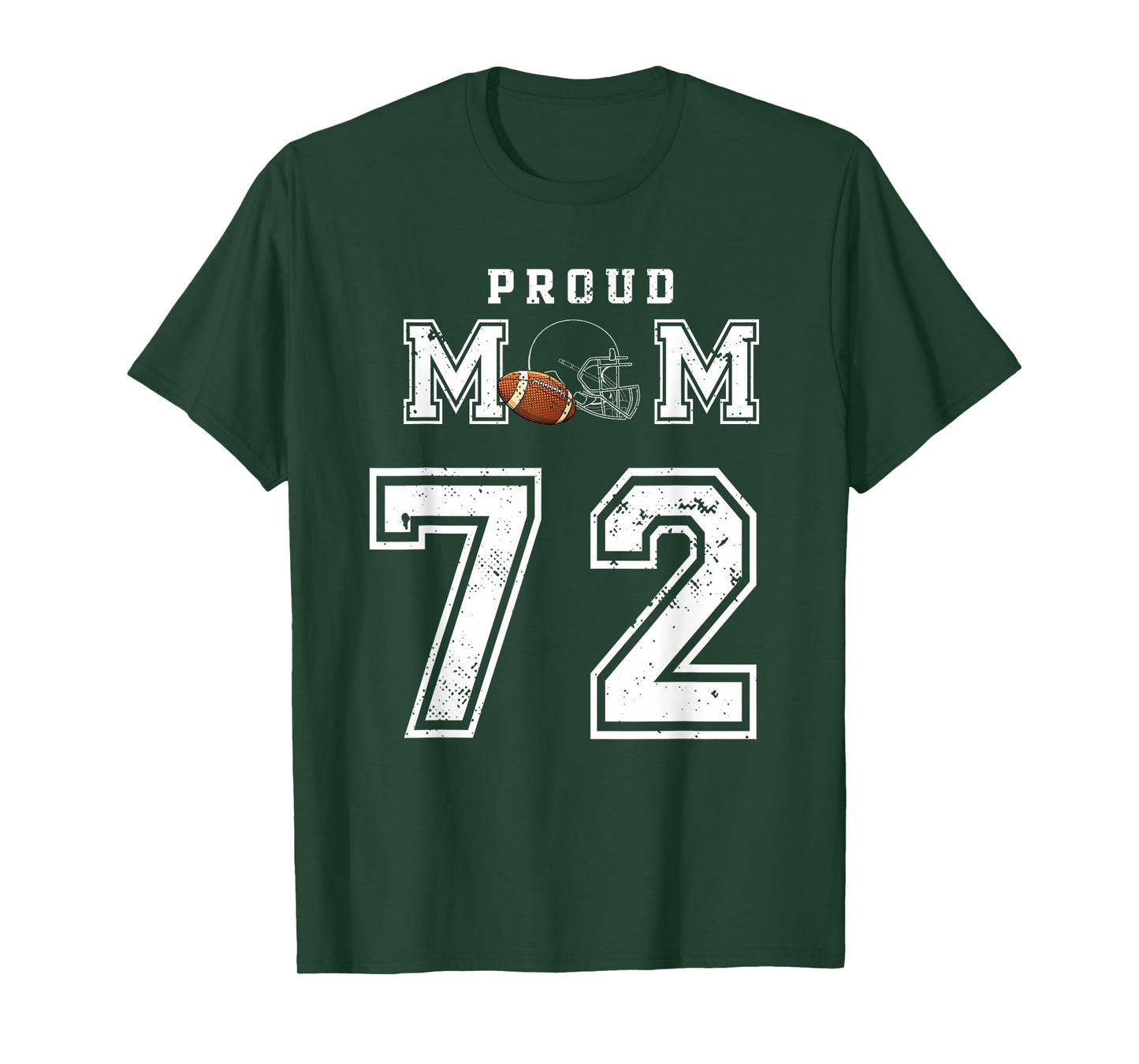 Custom Proud Football Mom Number 72 Personalized For Women T-Shirt