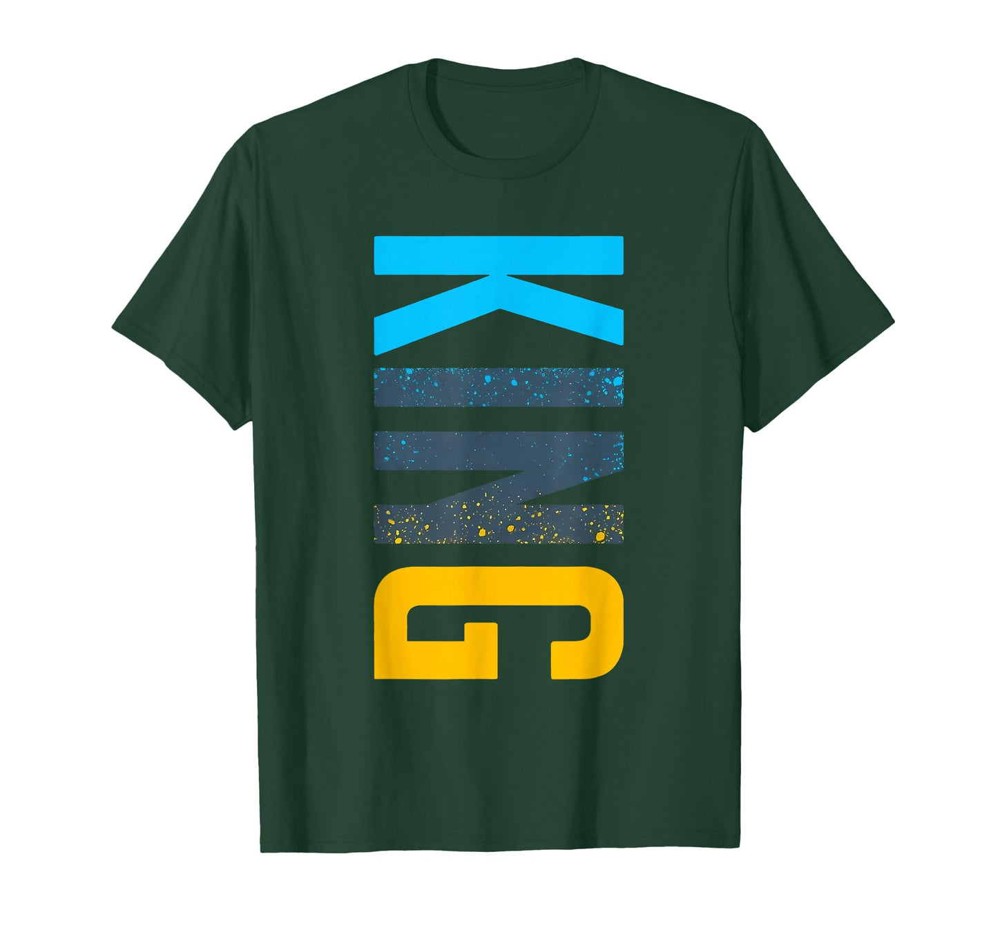 King Vertical Streetwear Matching Gamma Blue T-Shirt