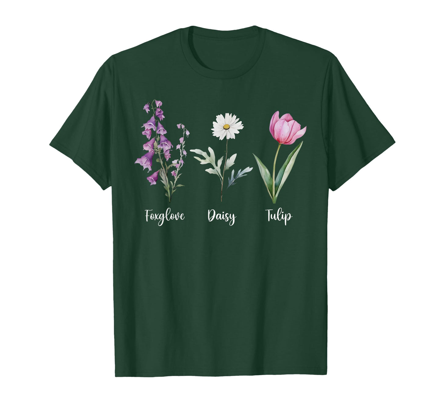 Subtle Floral Anti Trump Shirt Flowers Foxglove Daisy Tulip T-Shirt