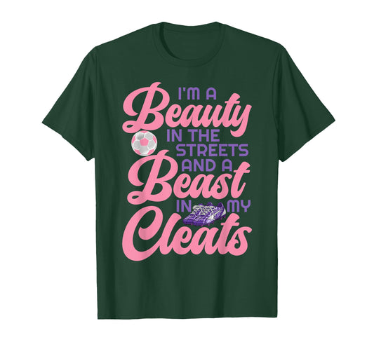 Funny Soccer Art for Women Girls Soccer Player Soccer Lover T-Shirt