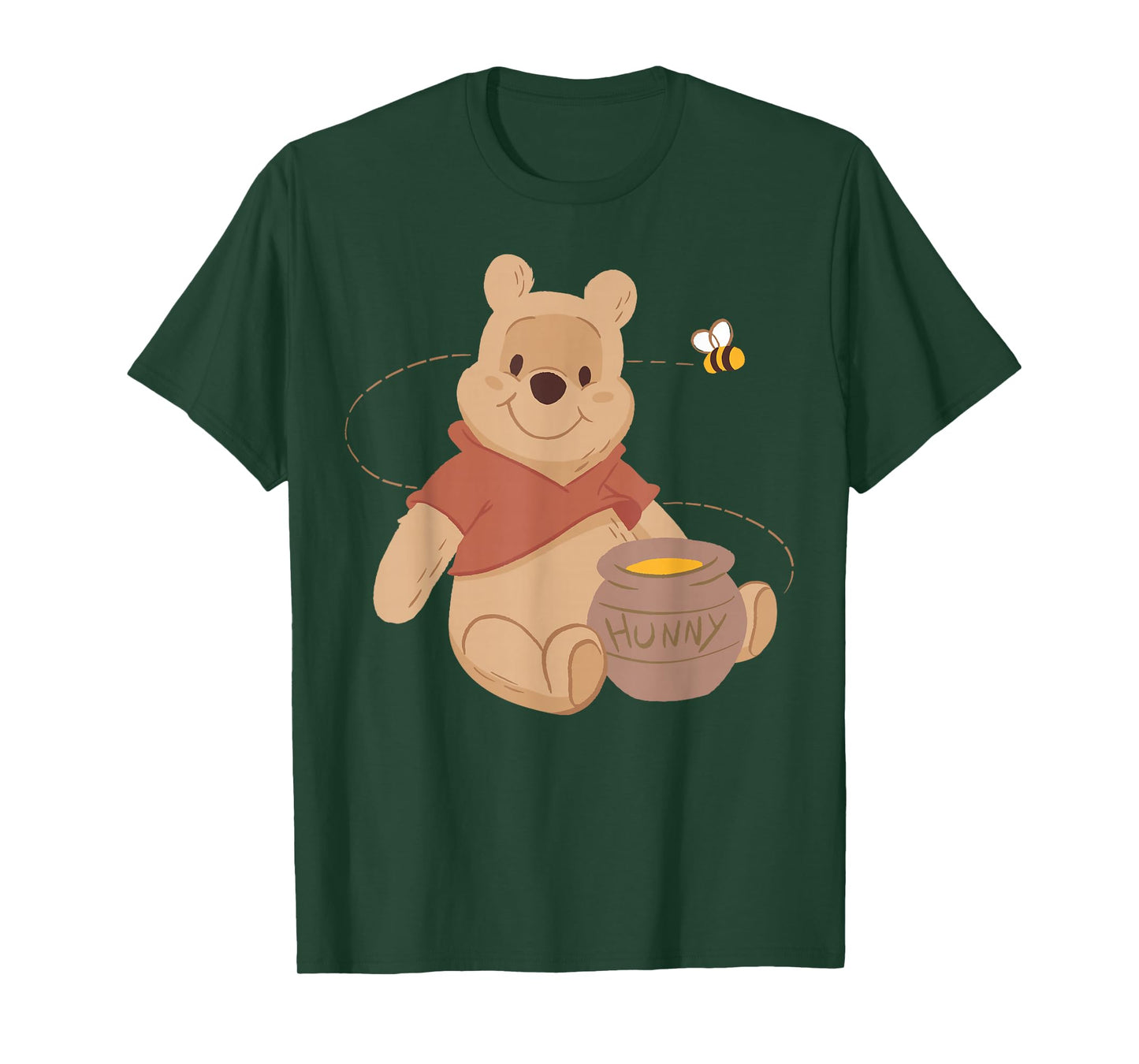 Disney Winnie The Pooh Cute Winnie Pooh Pot of Hunny and Bee T-Shirt