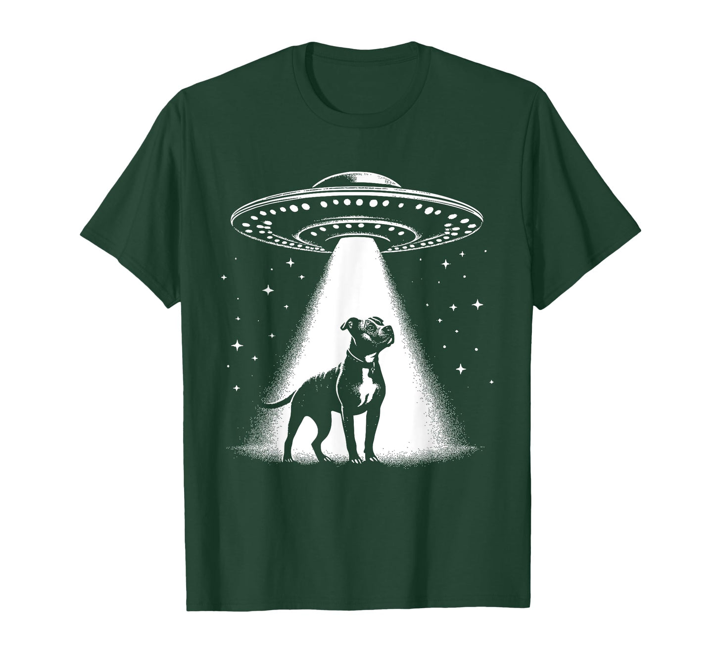 American Pit Bull Terrier Mom Dad Dog - Funny Alien UFO T-Shirt