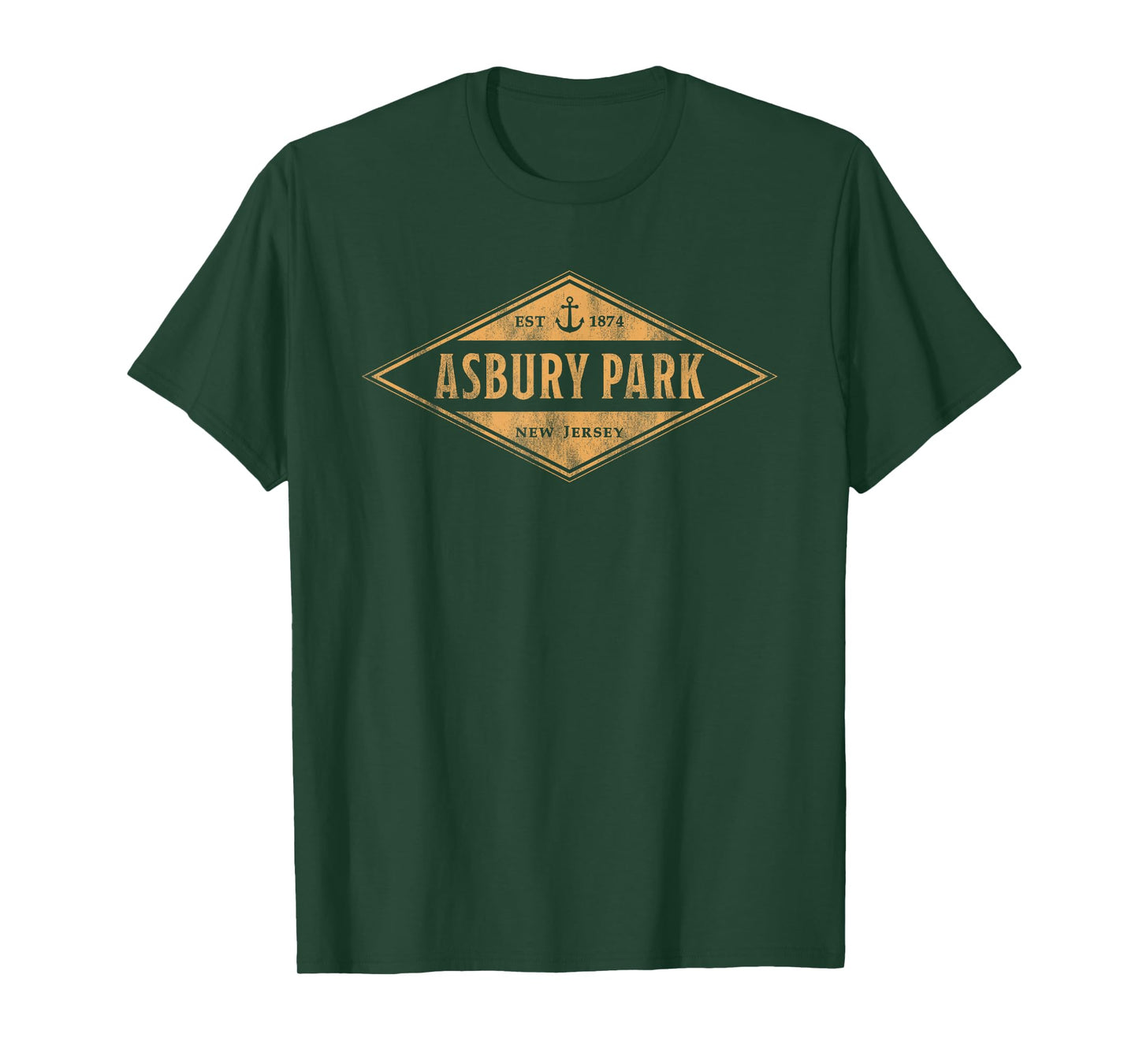 Asbury Park New Jersey NJ Souvenir Vacation Vintage Badge T-Shirt