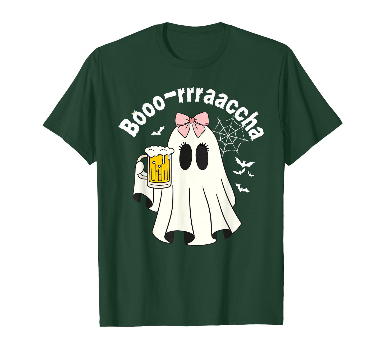 Booo-rrraaccha Funny Ghost Beer Halloween Spooky Season T-Shirt