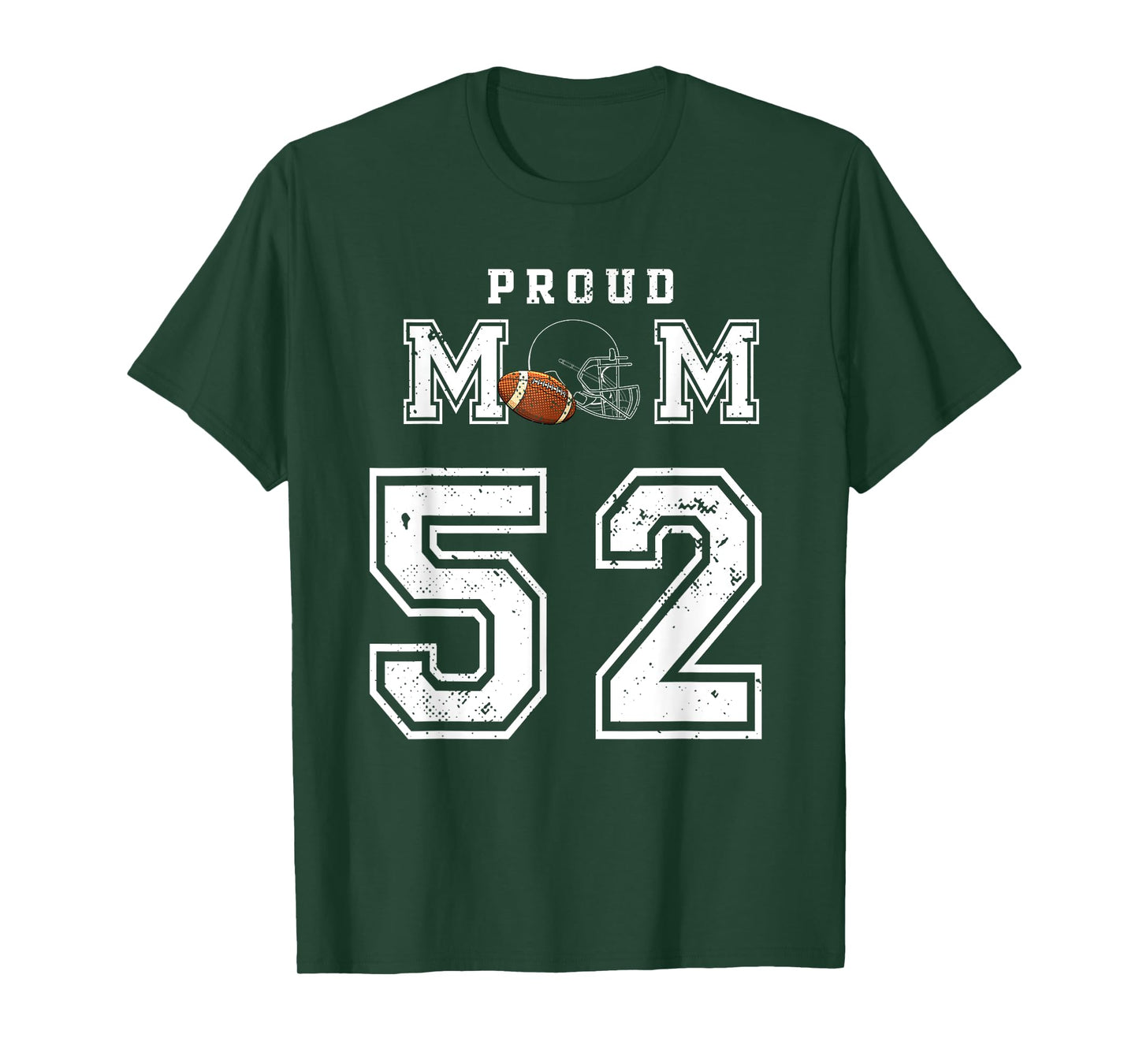 Custom Proud Football Mom Number 52 Personalized For Women T-Shirt