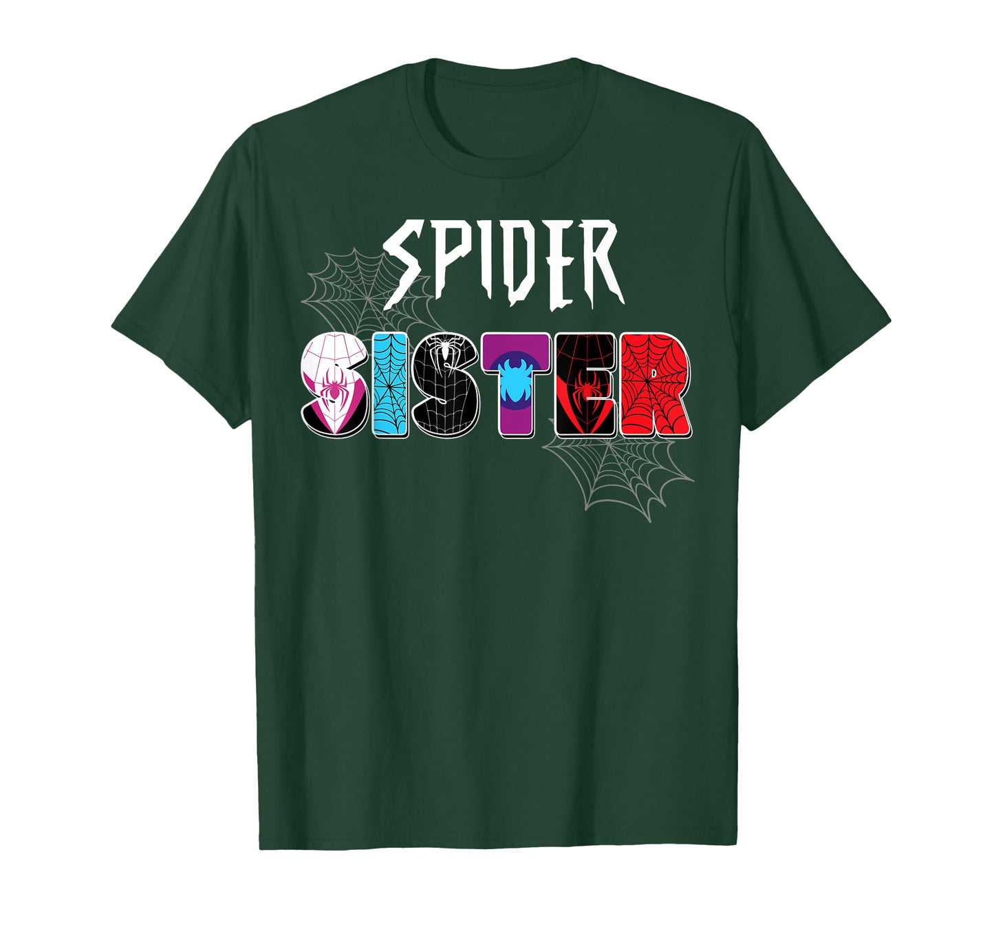 Birthday Party Spider Outfit Spider Sister Kids Girls T-Shirt
