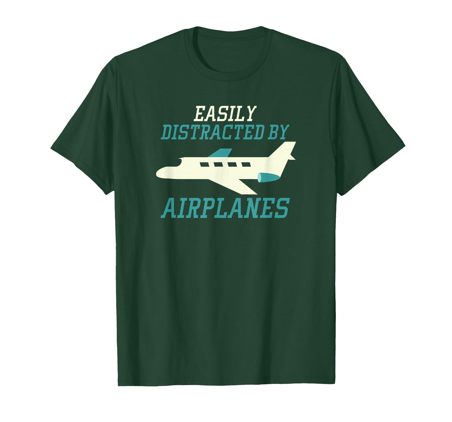 Distracted by Airplanes Aviator Pilot T-Shirt