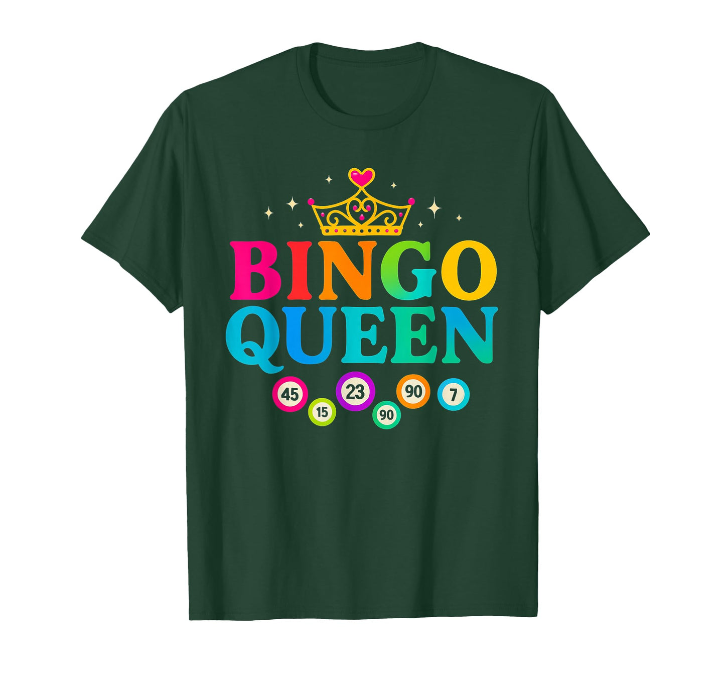 Bingo Queen Bingo Player Game Funny Cute Women Girls T-Shirt