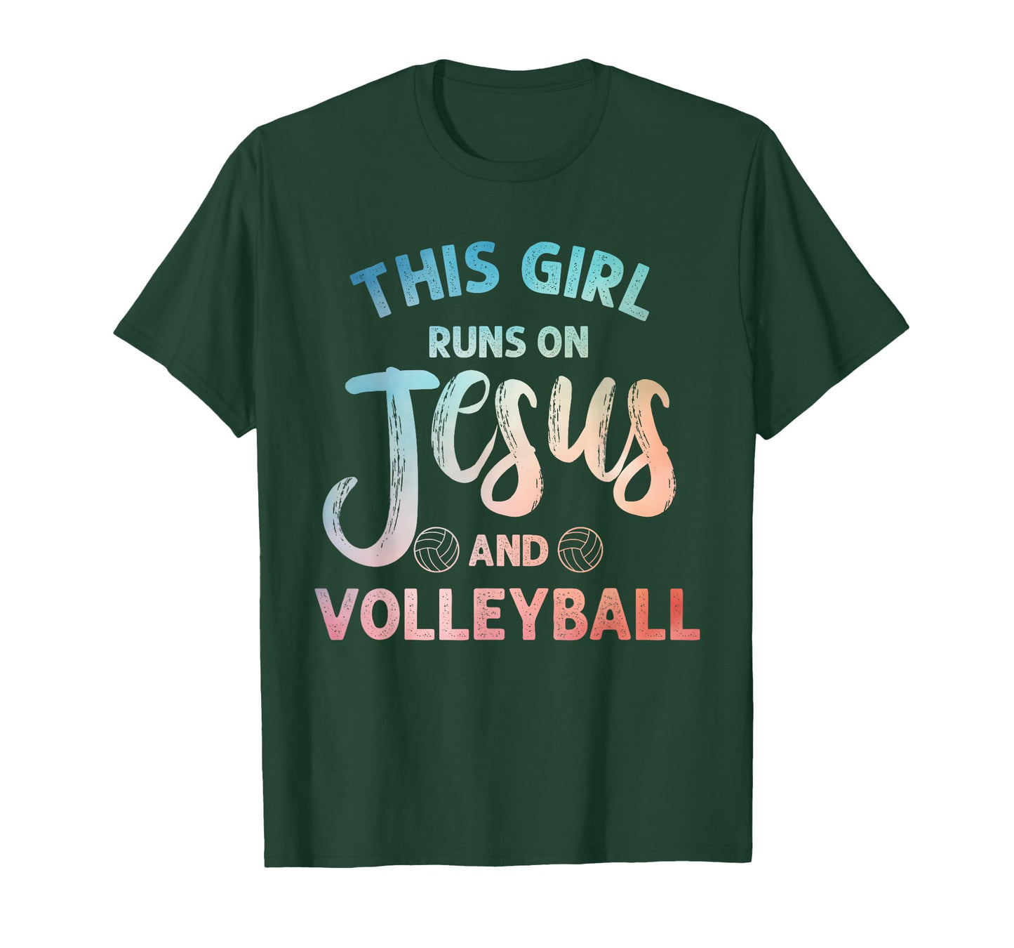 Christian Volleyball Art For Girls Women Volleyball Player T-Shirt