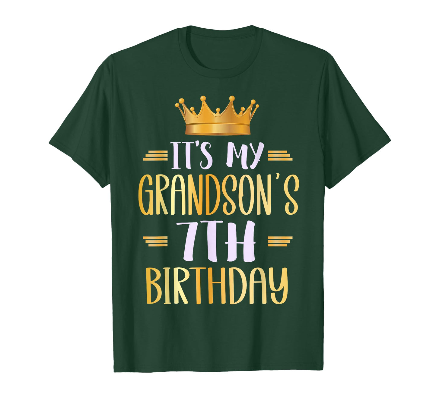 It's My Grandson's 7th Birthday Happy 7 Years Old T-Shirt