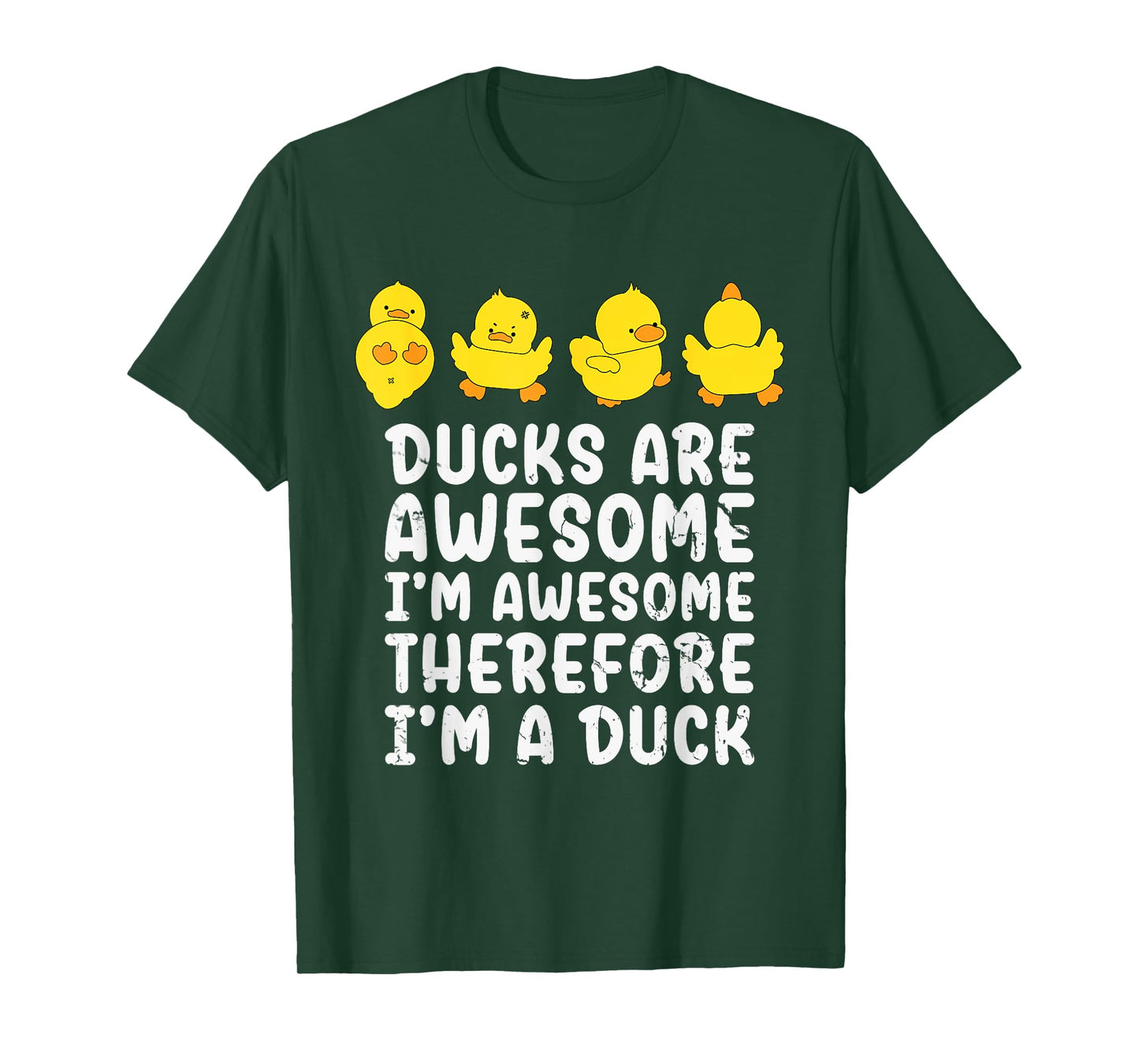 Ducks Are Awesome I'm Awesome Therefore I'm a Duck Men Kids T-Shirt