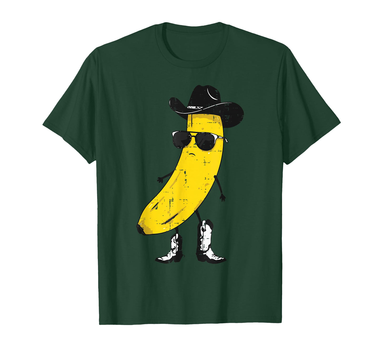 Cowboy Banana Cool Cowgirl Fruit Country Men Boys Kids Women T-Shirt
