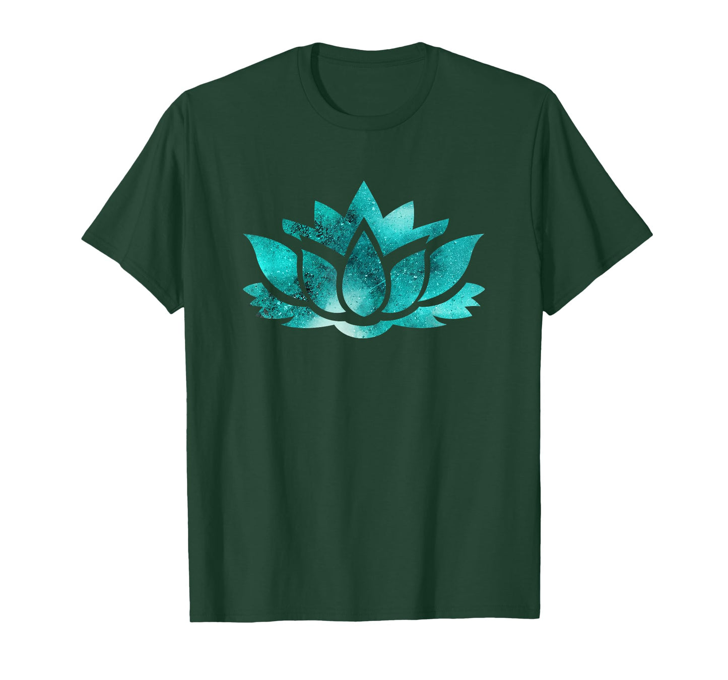 Lotus Flower Yoga Spiritual Dreamy Teal Colorful T Shirt T-Shirt