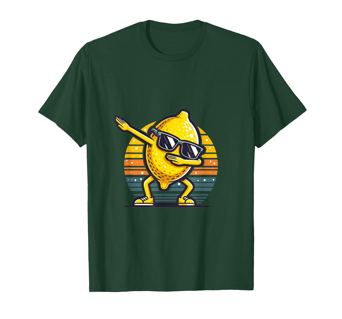 Funny Dab Lemon Dancing Dabbing Retro Fruit T-Shirt