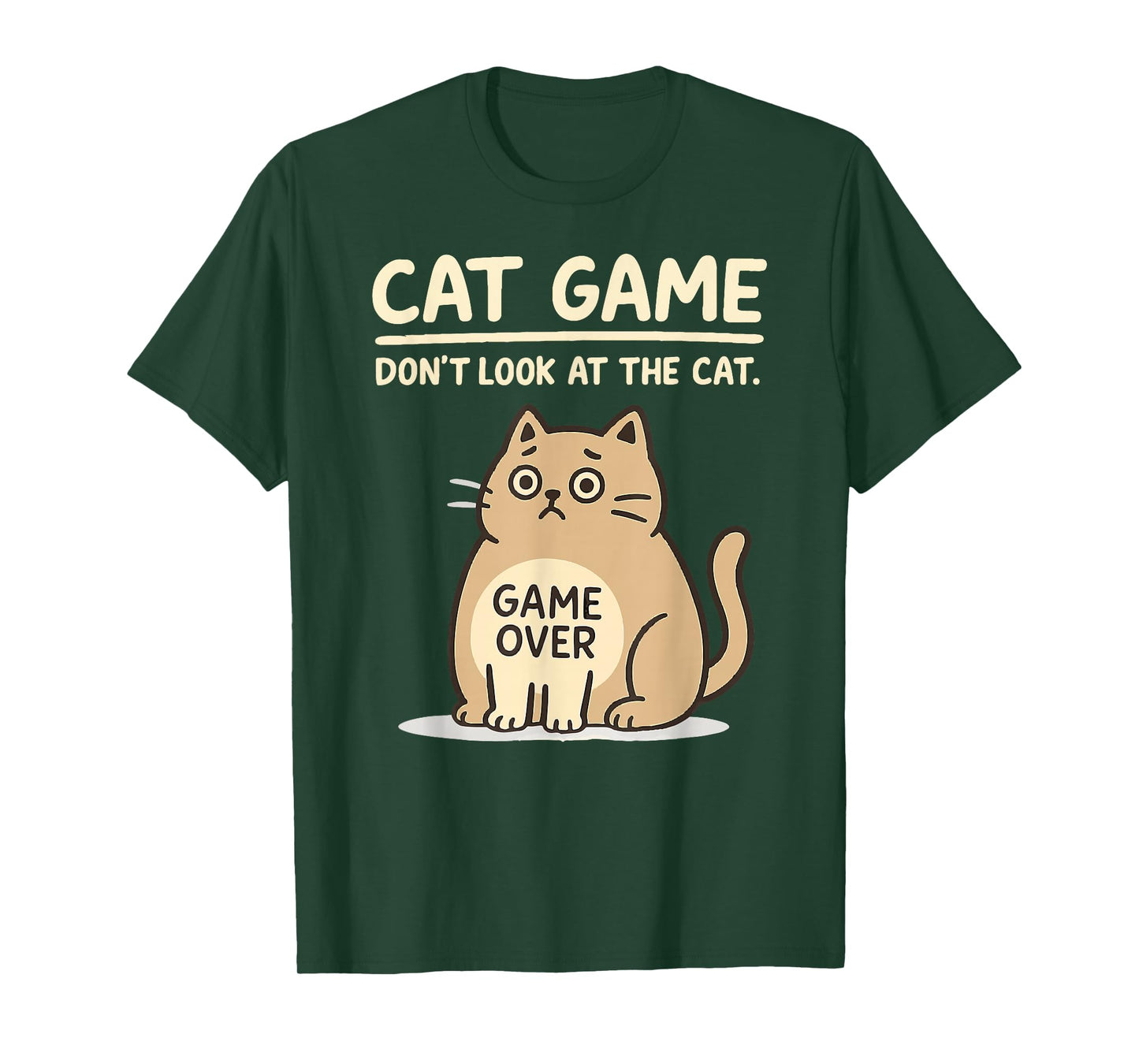 Cat Game Over Funny Cat Owner Hilarious Fat Retro Cat Meme T-Shirt