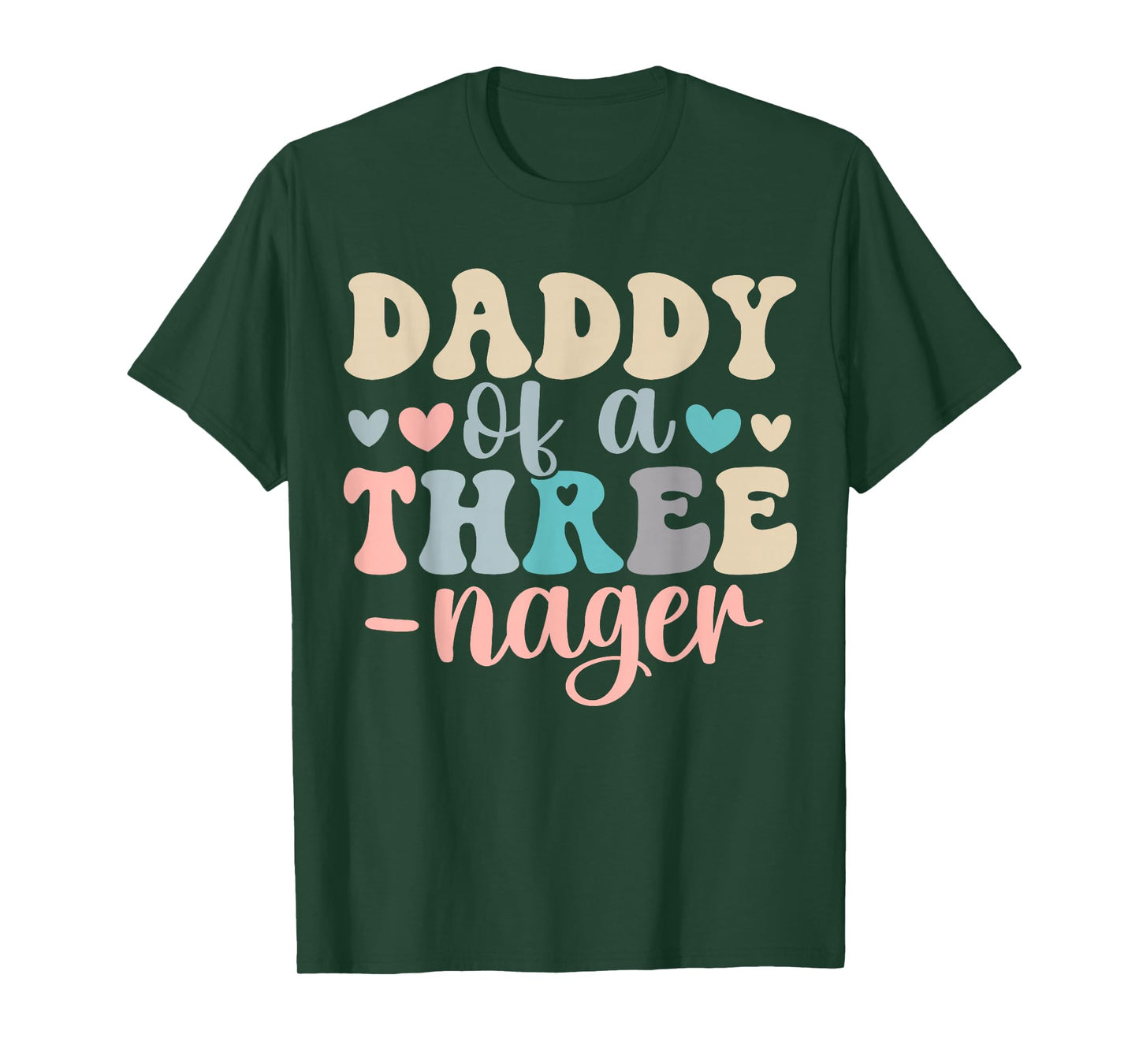 Daddy Of A Threenager 3rd Birthday Matching Family Boho T-Shirt