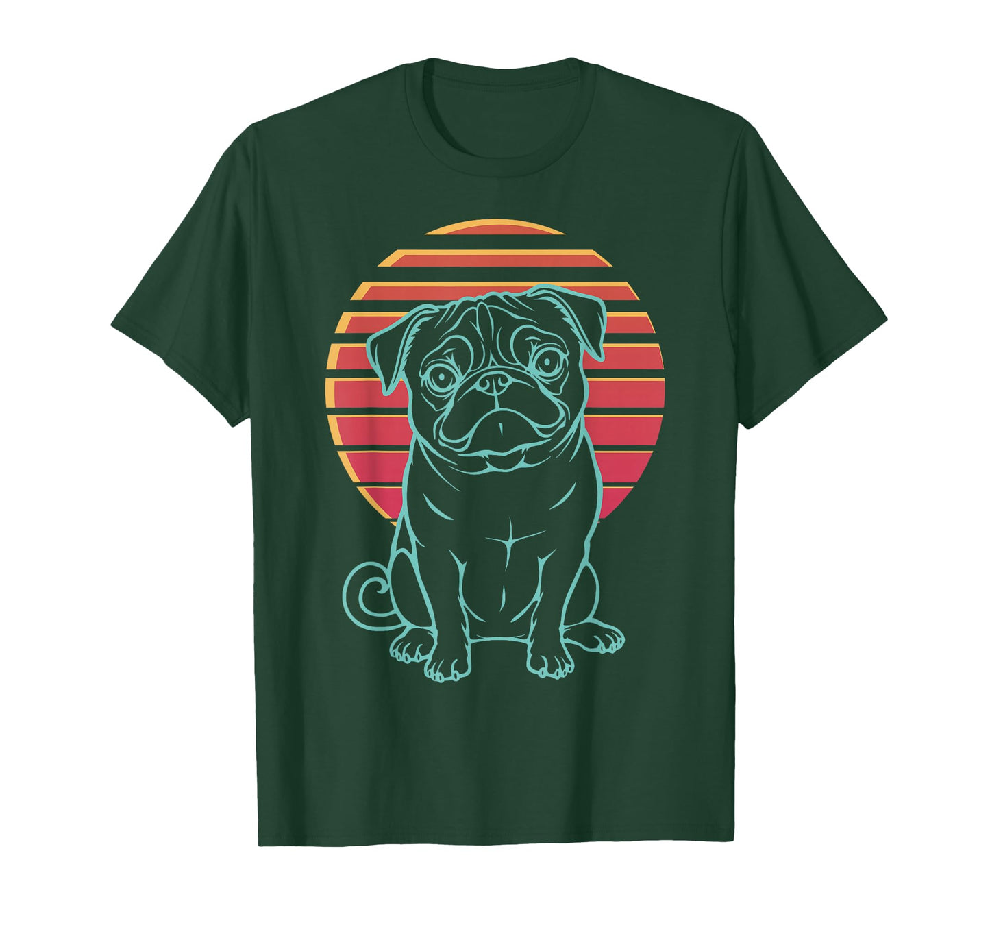 Pug Lover Dog Owner Retro Synthwave 80s T-Shirt