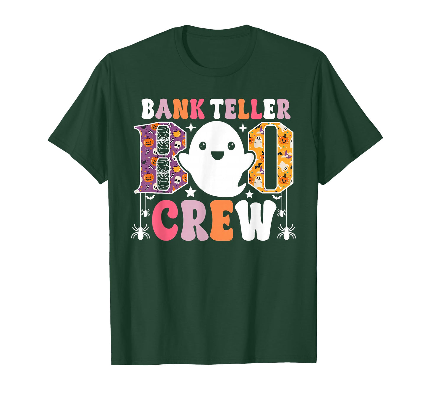 Bank Teller Boo Crew Funny Ghost Halloween Costume T-Shirt