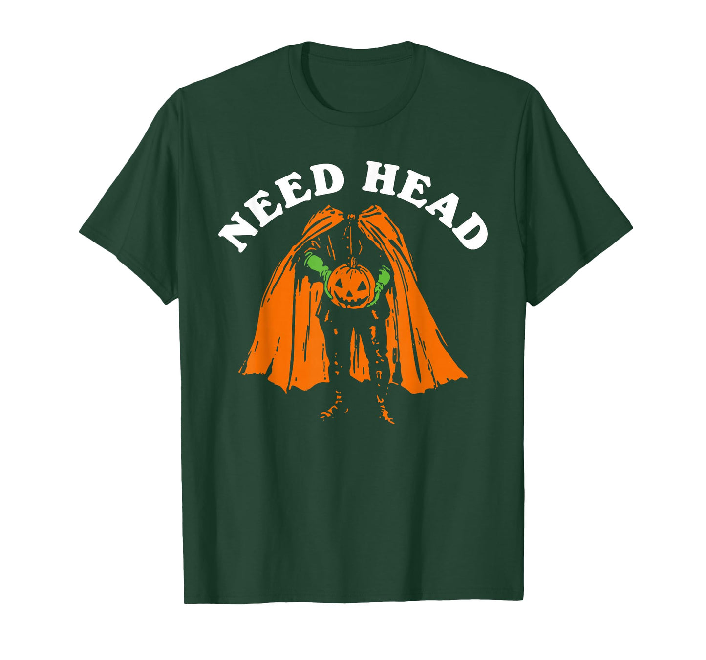 Halloween Pumpkin Man Need Head Costume Party T-Shirt