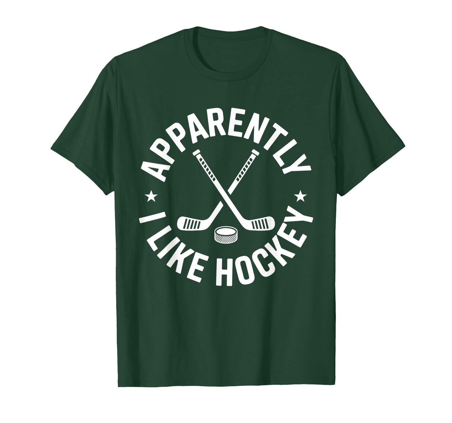 Apparently I Like Hockey Funny Hockey Sport Game Day T-Shirt