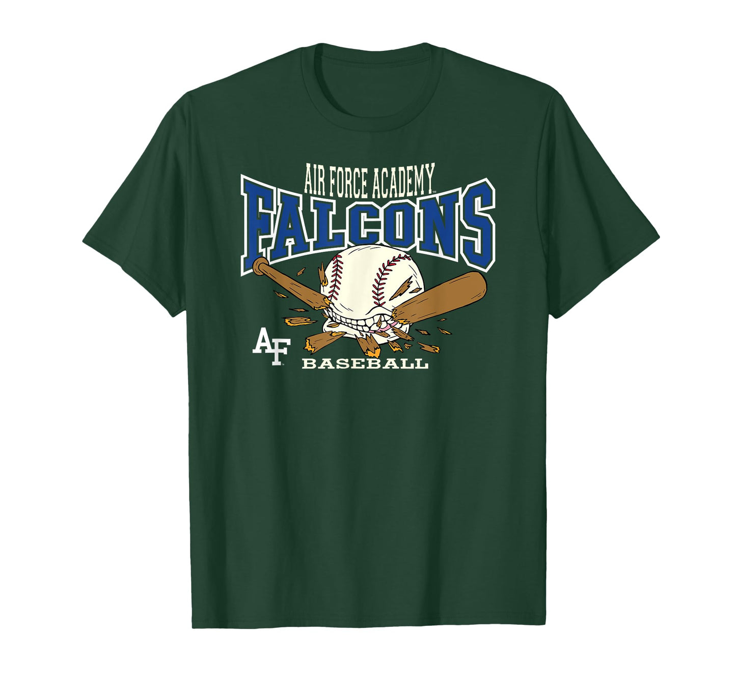 Air Force Falcons Baseball Bite Dark Gray T-Shirt