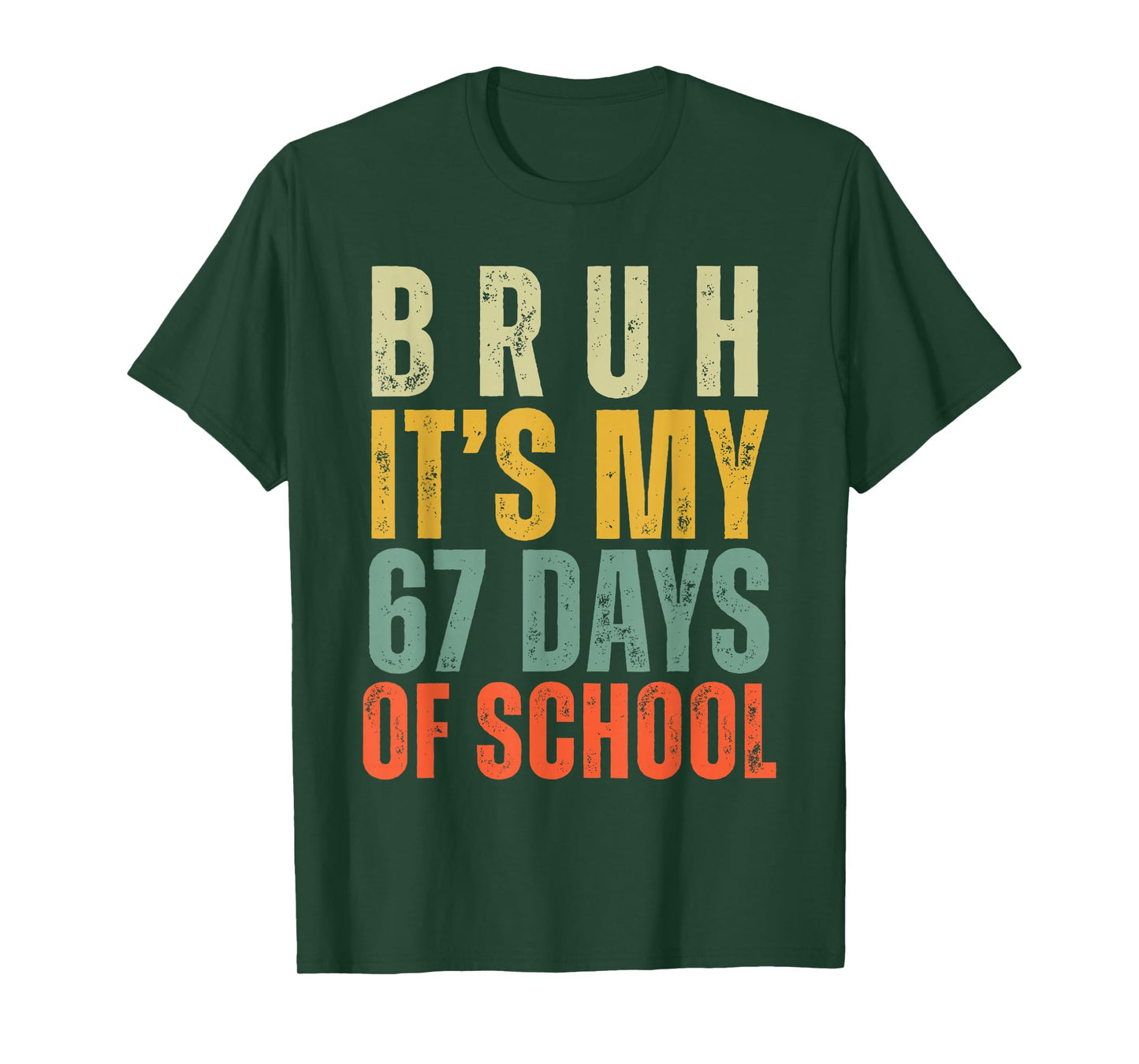 Bruh It's My 67 Days of School Dabbing Boy Funny Six Seven T-Shirt