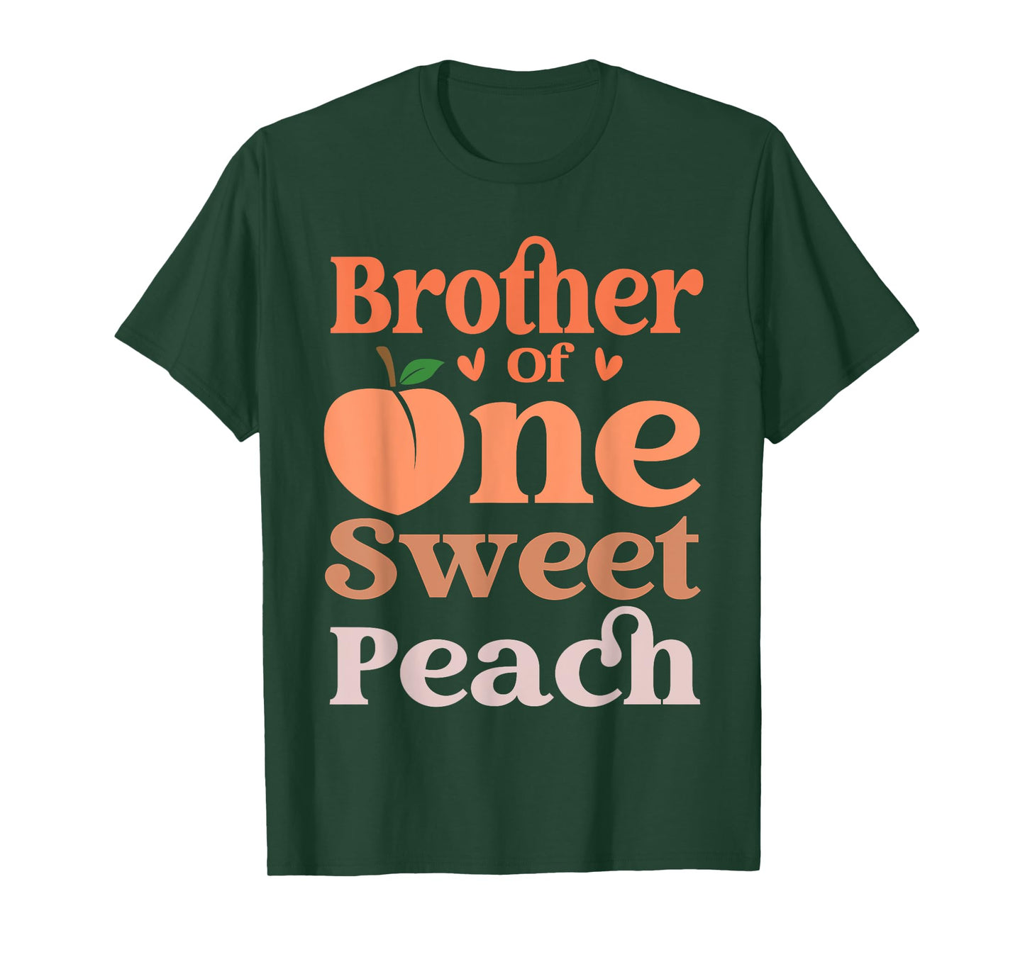 Brother Of The Sweet One 1st Birthday Peach Theme Family T-Shirt