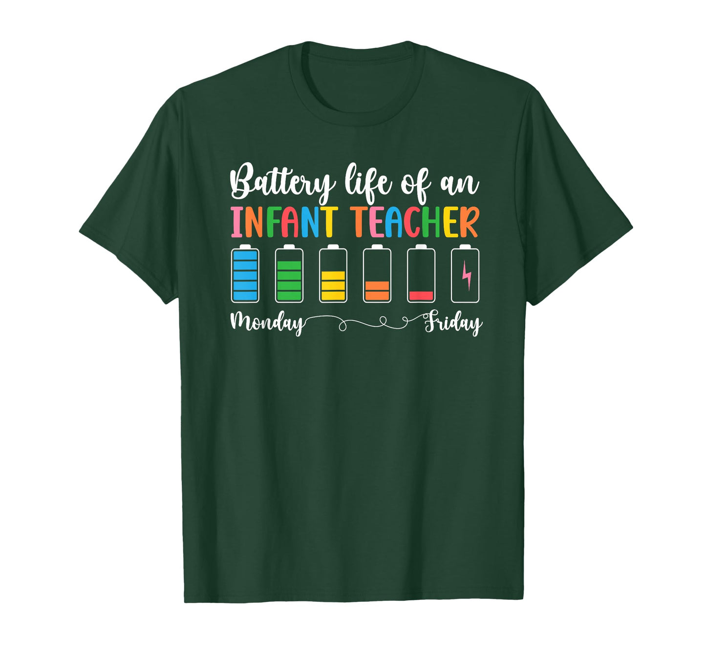Battery Life of an Infant Teacher Infant Teaching T-Shirt