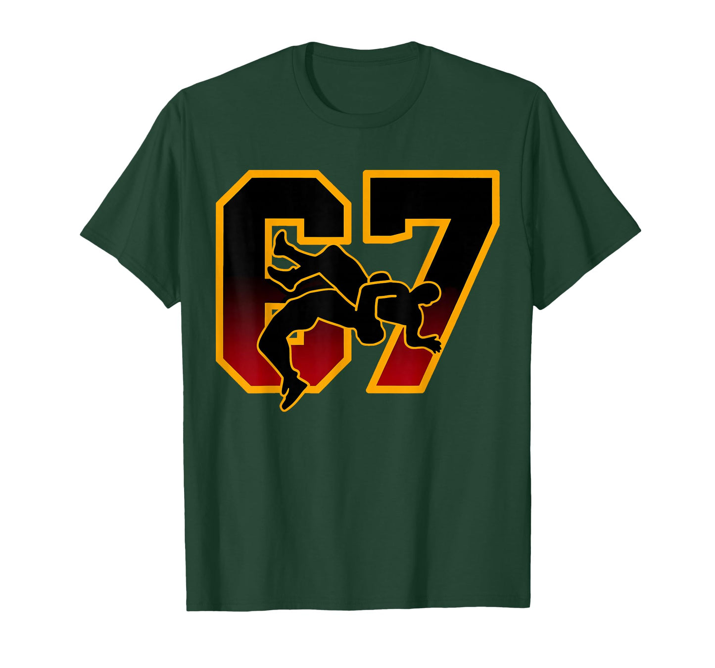 Funny Wrestling 67 Six Seven Meme Gift for Men Women Kids T-Shirt