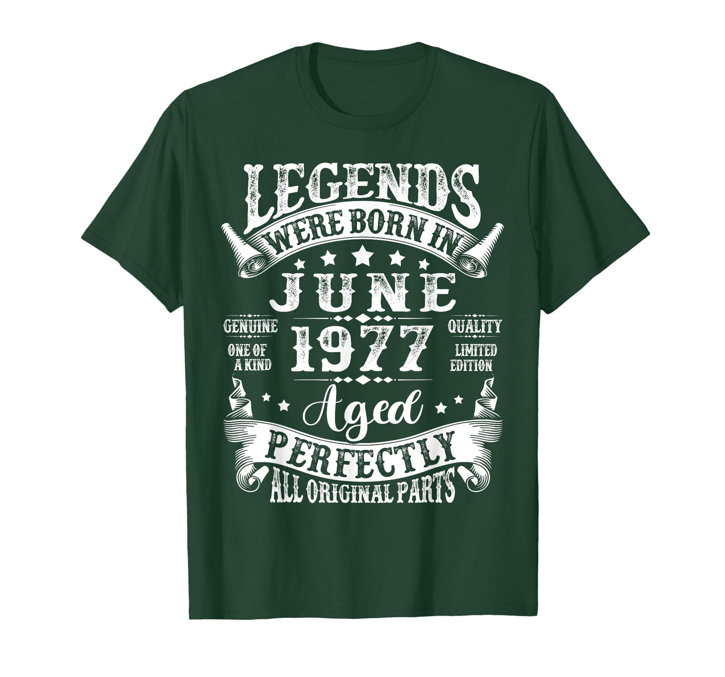 Legends Were Born in June 1977 Vintage 48th Birthday Men Dad T-Shirt